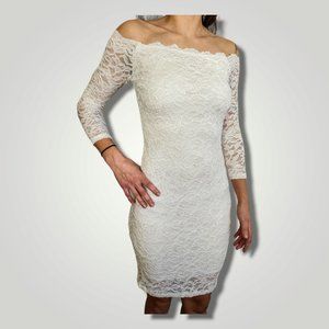 Kimcine Curve White Lace Dress Size Medium